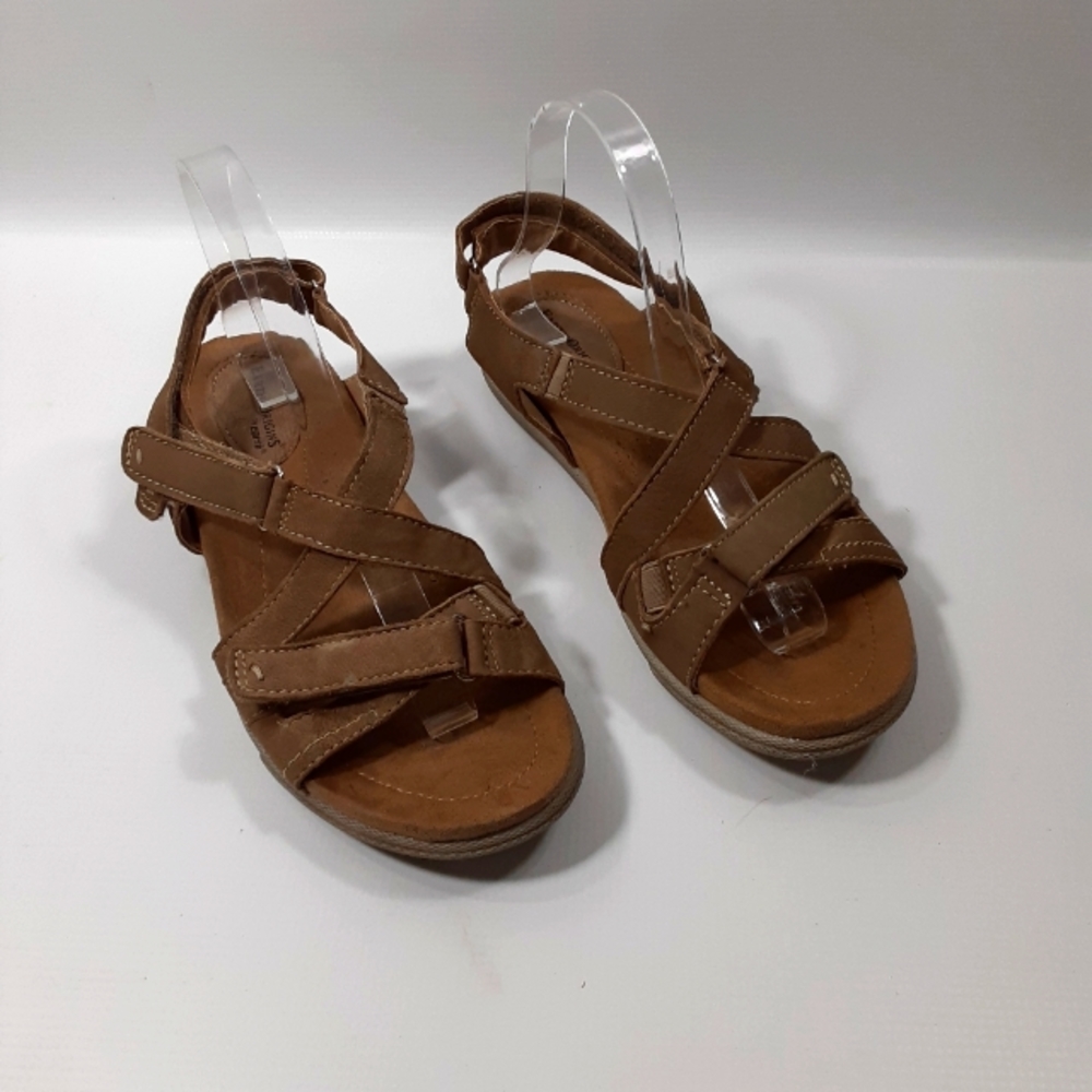 Earth Origins by Earth Henrietta Size 9W Brown Leather Sandals